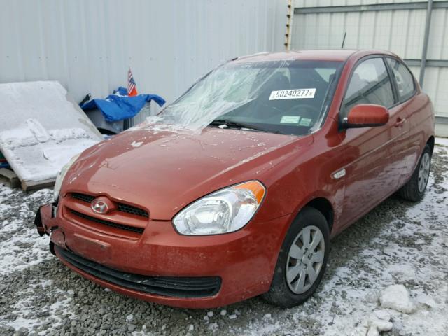 KMHCM3AC1AU150670 - 2010 HYUNDAI ACCENT BLU RED photo 2