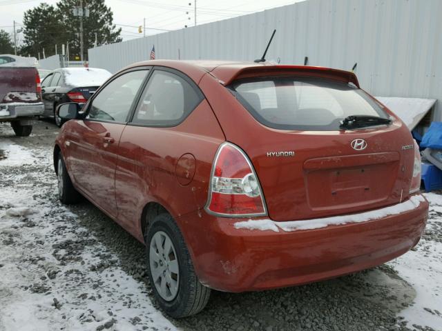 KMHCM3AC1AU150670 - 2010 HYUNDAI ACCENT BLU RED photo 3