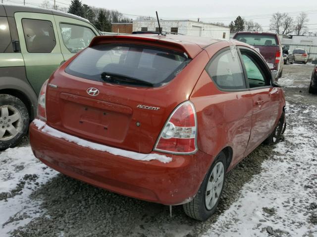 KMHCM3AC1AU150670 - 2010 HYUNDAI ACCENT BLU RED photo 4