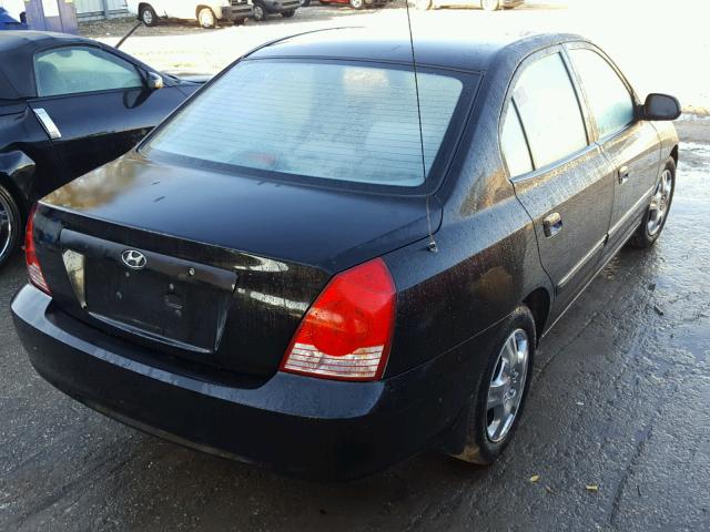 KMHDN46D56U225158 - 2006 HYUNDAI ELANTRA GL BLACK photo 4