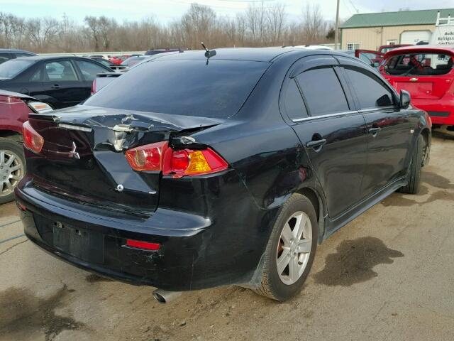 JA3AU26U68U034266 - 2008 MITSUBISHI LANCER ES BLACK photo 4