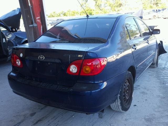 1NXBR32E94Z310375 - 2004 TOYOTA COROLLA CE BLUE photo 4