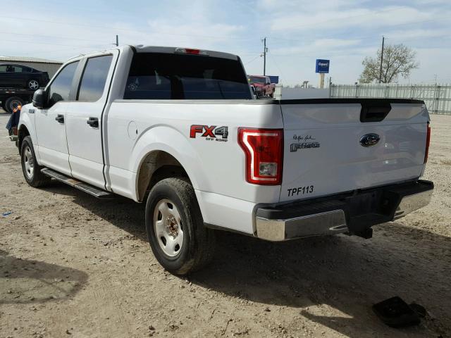 1FTFW1EF5HKC08080 - 2017 FORD F150 SUPER WHITE photo 3