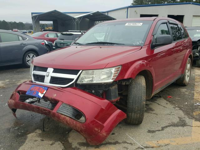 3D4GG57V09T242542 - 2009 DODGE JOURNEY SX RED photo 2