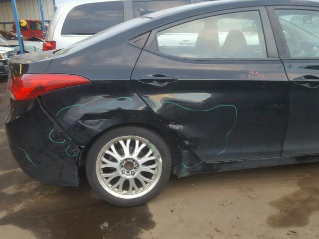 KMHDH4AE2CU272313 - 2012 HYUNDAI ELANTRA GL BLACK photo 9