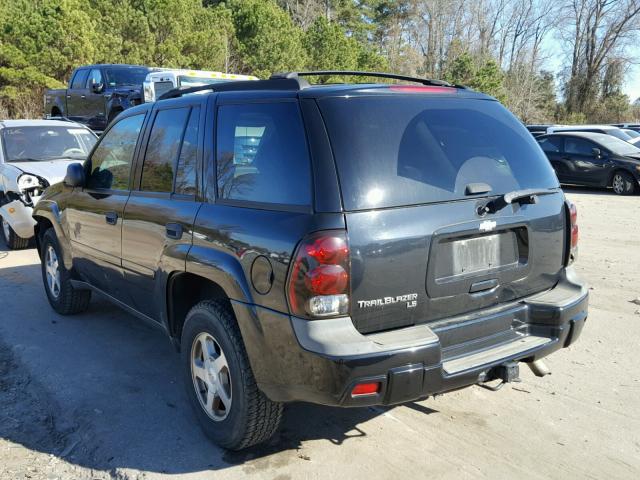 1GNDS13S172208067 - 2007 CHEVROLET TRAILBLAZE BLACK photo 3