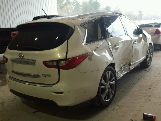 5N1AL0MNXDC341424 - 2013 INFINITI JX35 BASE WHITE photo 4