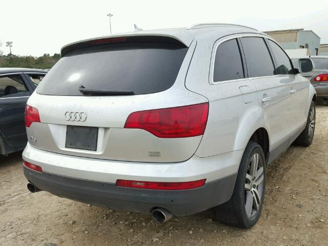 WA1BY74L37D093527 - 2007 AUDI Q7 3.6 QUA SILVER photo 4