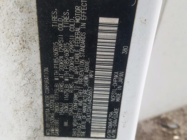 JTLKT324164058657 - 2006 TOYOTA SCION XB Ağ foto 10