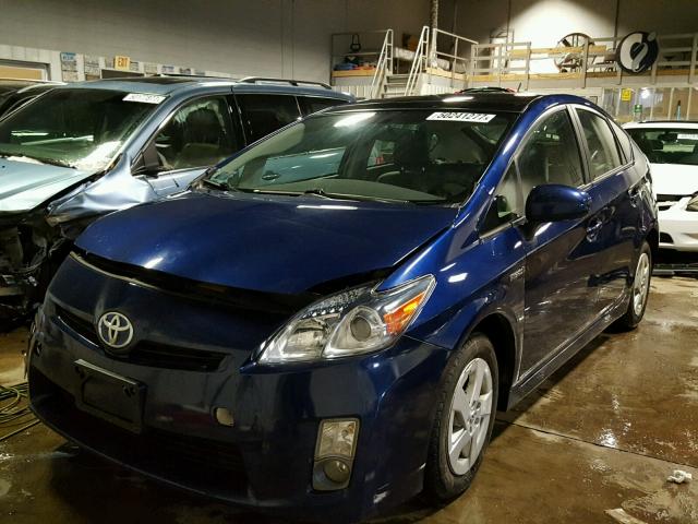 JTDKN3DU0B1396498 - 2011 TOYOTA PRIUS BLUE photo 2