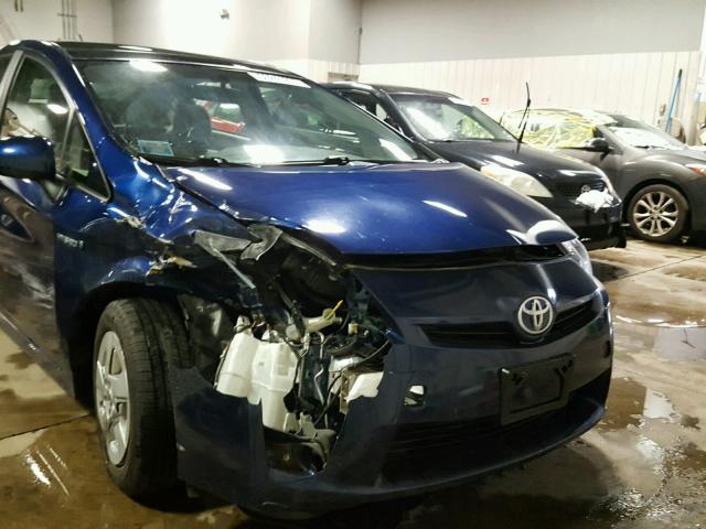 JTDKN3DU0B1396498 - 2011 TOYOTA PRIUS BLUE photo 9