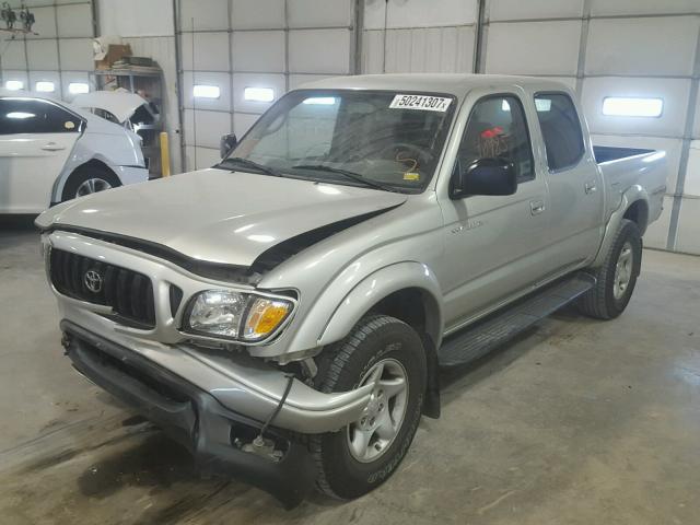 5TEHN72N43Z200969 - 2003 TOYOTA TACOMA DOU SILVER photo 2