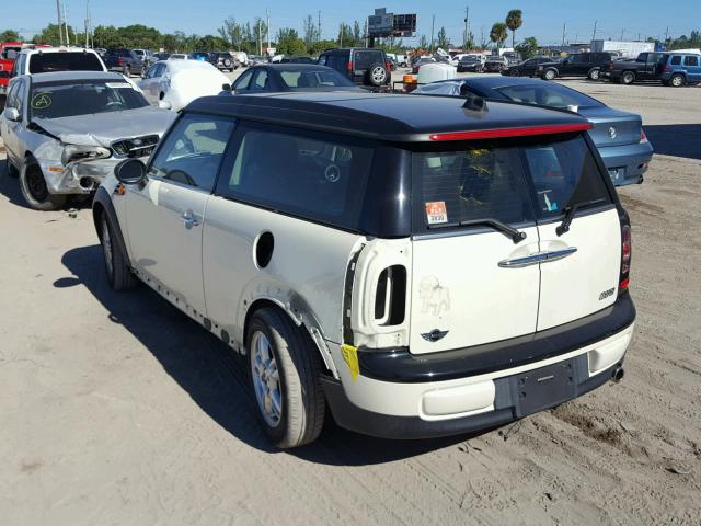 WMWZF3C50DT491055 - 2013 MINI COOPER CLU WHITE photo 3