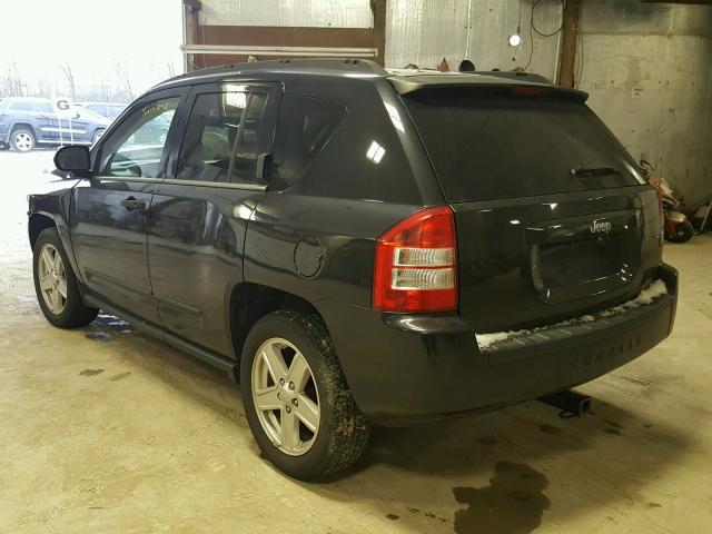 1J8FT47W88D566391 - 2008 JEEP COMPASS SP BLACK photo 3