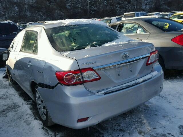 2T1BU4EE1CC844552 - 2012 TOYOTA COROLLA BA SILVER photo 3