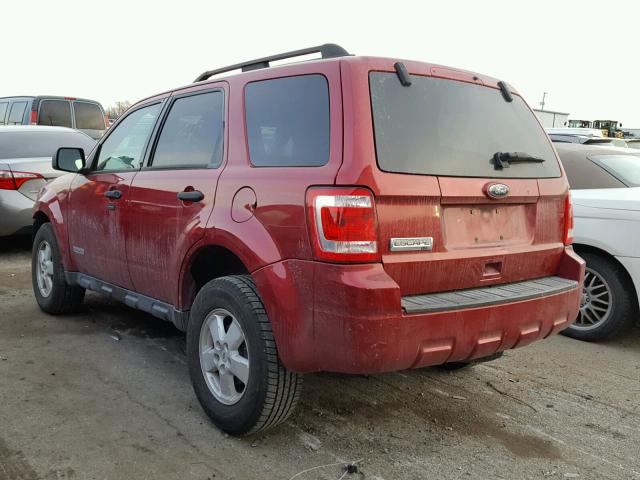 1FMCU03Z48KD31817 - 2008 FORD ESCAPE XLT RED photo 3