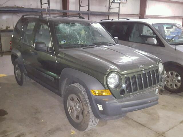 1J4GL48KX7W647476 - 2007 JEEP LIBERTY SP GREEN photo 1