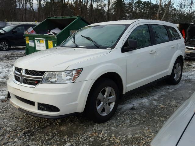 3C4PDCABXDT531879 - 2013 DODGE JOURNEY SE WHITE photo 2