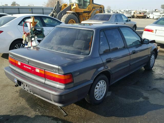 1HGED3547LL003716 - 1990 HONDA CIVIC DX GRAY photo 4