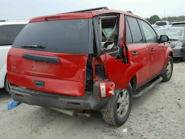 5GZCZ23D54S880148 - 2004 SATURN VUE RED photo 4