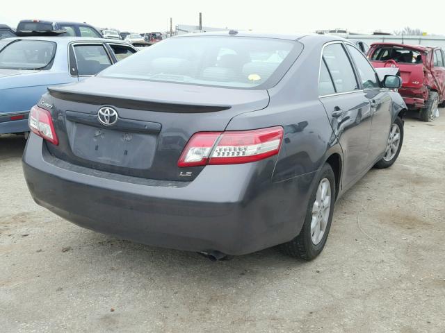 4T4BF3EK1AR033362 - 2010 TOYOTA CAMRY BASE GRAY photo 4