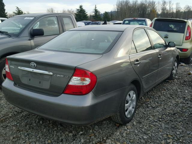 4T1BE30K04U919407 - 2004 TOYOTA CAMRY LE GRAY photo 4