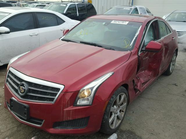 1G6AA5RA7D0124673 - 2013 CADILLAC ATS BURGUNDY photo 2