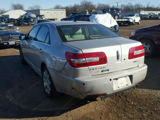 3LNHM26T98R621734 - 2008 LINCOLN MKZ SILVER photo 3