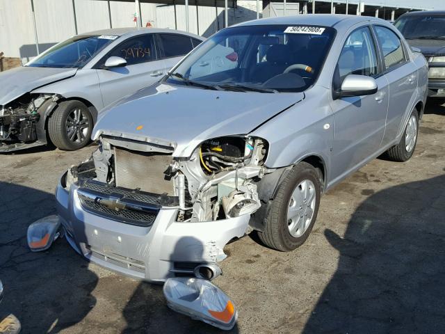 KL1TD56637B151978 - 2007 CHEVROLET AVEO BASE Күміс фото 2