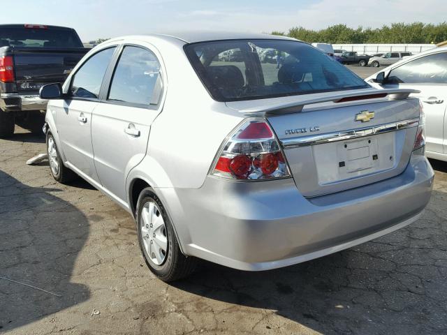 KL1TD56637B151978 - 2007 CHEVROLET AVEO BASE Күміс фото 3