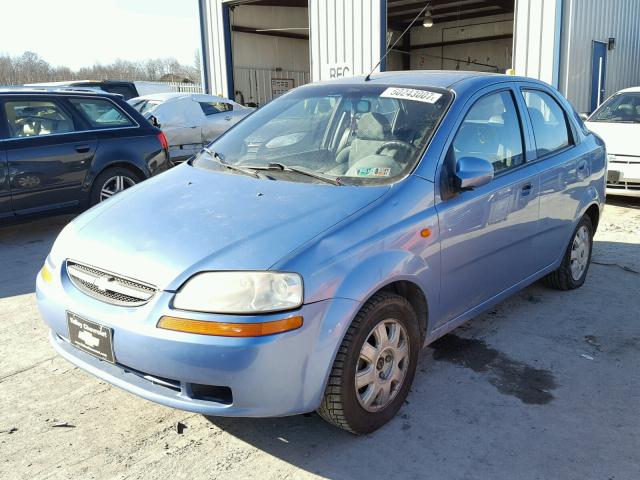 KL1TD52604B269889 - 2004 CHEVROLET AVEO BLUE photo 2