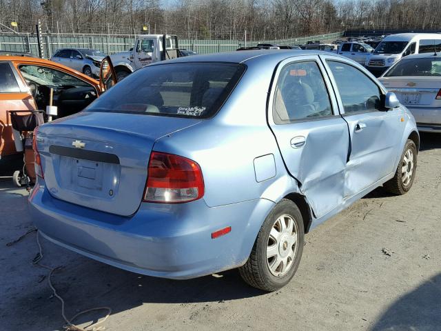 KL1TD52604B269889 - 2004 CHEVROLET AVEO BLUE photo 4