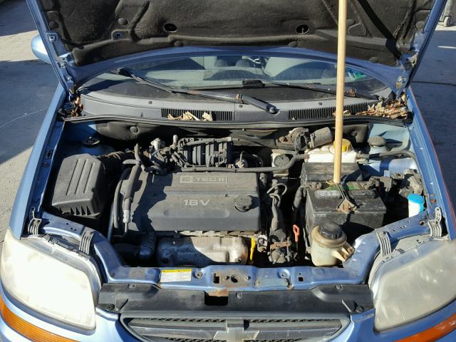 KL1TD52604B269889 - 2004 CHEVROLET AVEO BLUE photo 7