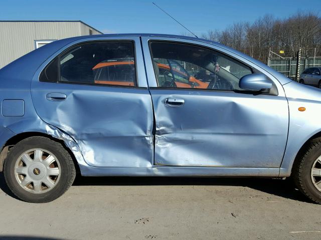 KL1TD52604B269889 - 2004 CHEVROLET AVEO BLUE photo 9