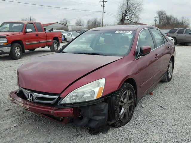 1HGCM56826A068476 - 2006 HONDA ACCORD EX RED photo 2