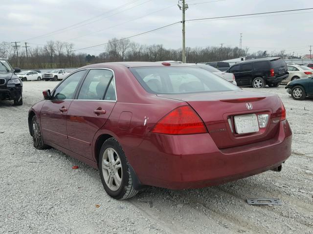 1HGCM56826A068476 - 2006 HONDA ACCORD EX RED photo 3