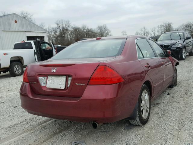 1HGCM56826A068476 - 2006 HONDA ACCORD EX RED photo 4