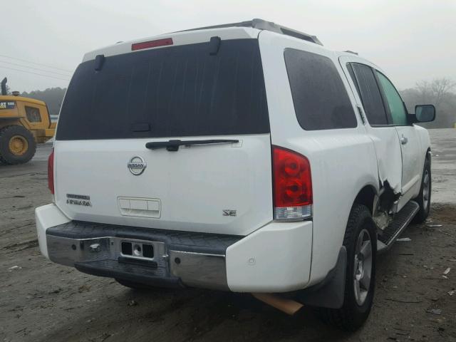 5N1AA08B64N742737 - 2004 NISSAN ARMADA SE WHITE photo 4