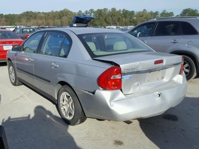 1G1ZS52F25F126163 - 2005 CHEVROLET MALIBU SILVER photo 3