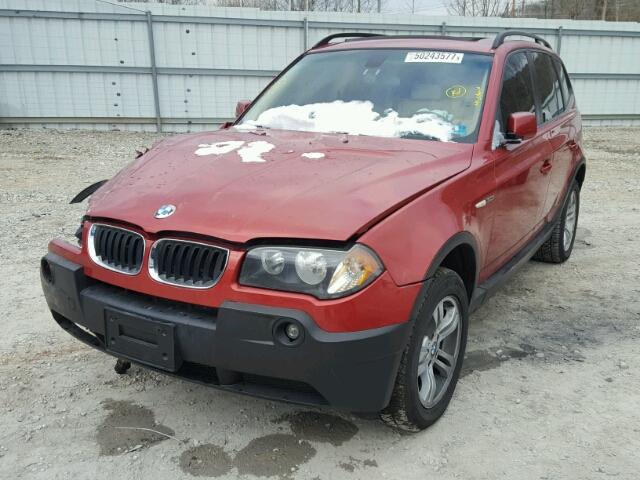 WBXPA93405WD21027 - 2005 BMW X3 3.0I RED photo 2