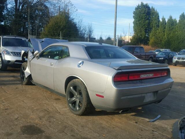 2C3CDYAG3EH123634 - 2014 DODGE CHALLENGER SILVER photo 3