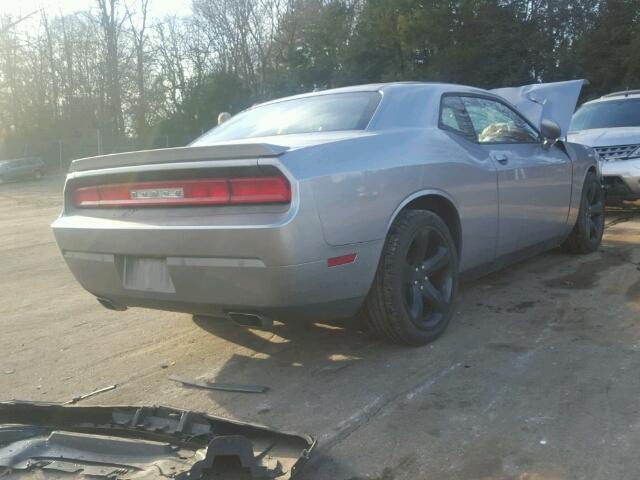 2C3CDYAG3EH123634 - 2014 DODGE CHALLENGER SILVER photo 4