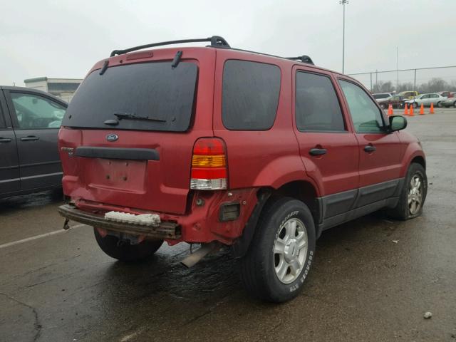 1FMYU93144DA02344 - 2004 FORD ESCAPE XLT RED photo 4