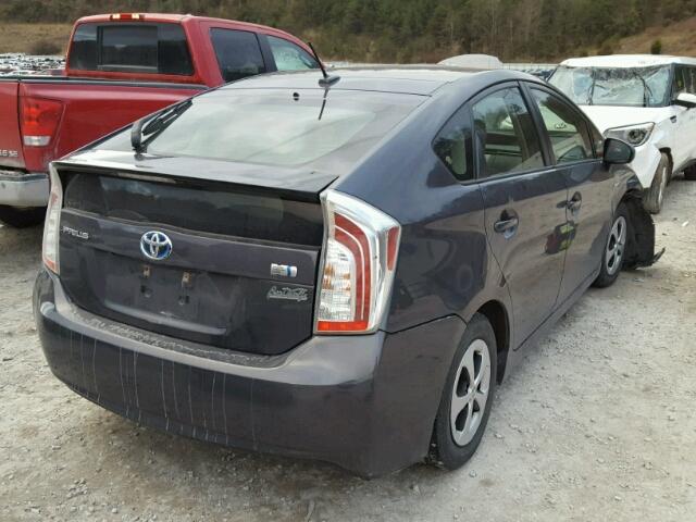 JTDKN3DU0C1598162 - 2012 TOYOTA PRIUS GRAY photo 4