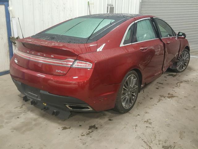 3LN6L2G98DR822046 - 2013 LINCOLN MKZ MAROON photo 4