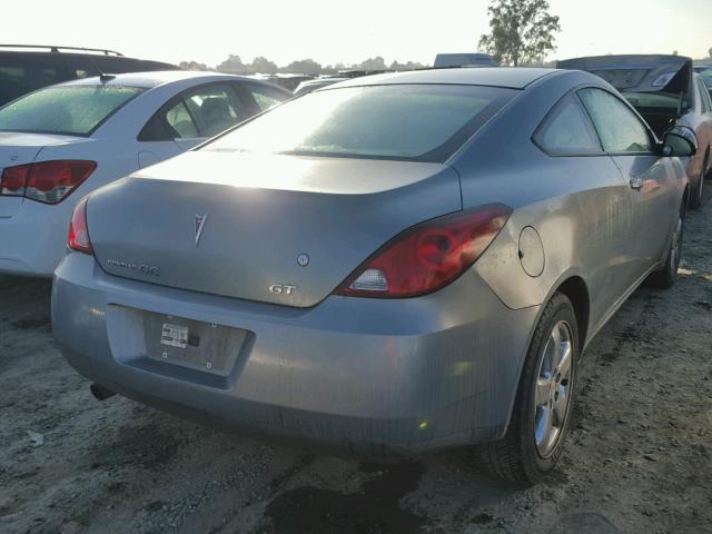 1G2ZH17N274237054 - 2007 PONTIAC G6 GT SILVER photo 4