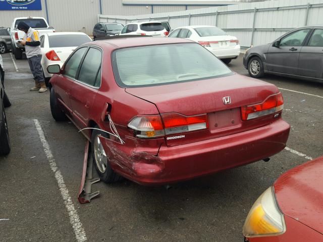 1HGCG16532A018170 - 2002 HONDA ACCORD EX MAROON photo 3