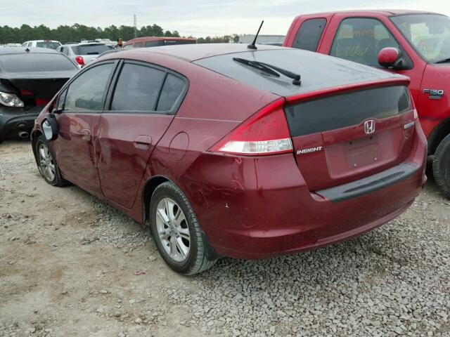 JHMZE2H7XAS026812 - 2010 HONDA INSIGHT EX RED photo 3