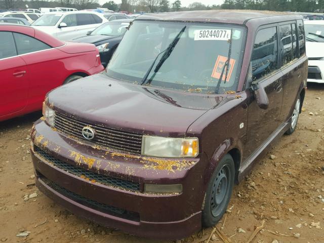 JTLKT324654026527 - 2005 TOYOTA SCION XB MAROON photo 2