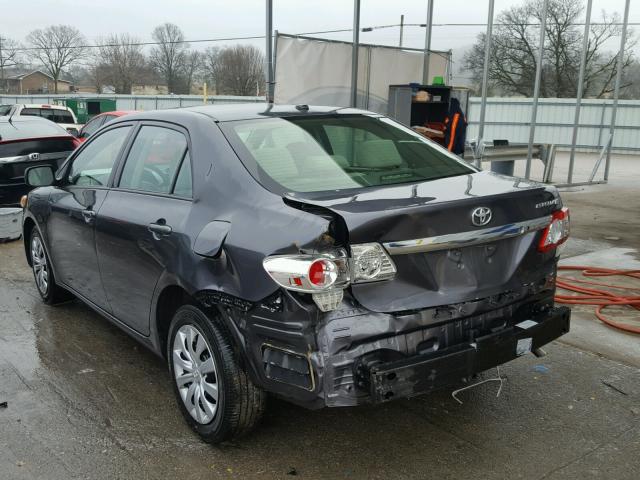 2T1BU4EEXCC876190 - 2012 TOYOTA COROLLA BA GRAY photo 3